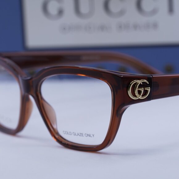 Final Price! Gucci GG1597O 003 Brown Eyeglasses 53mm - Picture 5 of 12